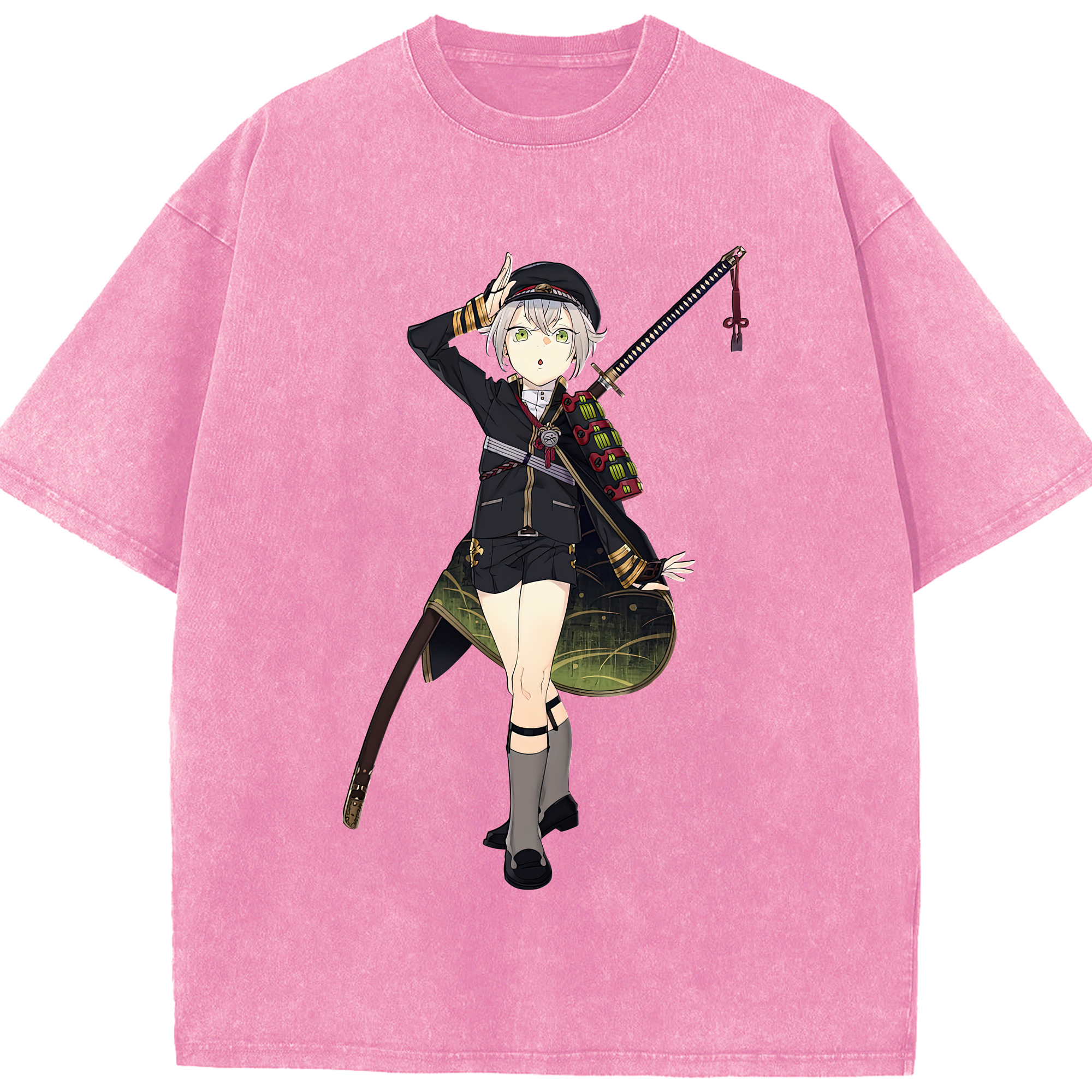 （画像用） 刀剣乱舞 Touken Ranbu 綿100% ヴィンテージ風 半袖Tシャツ（フロントプリント）